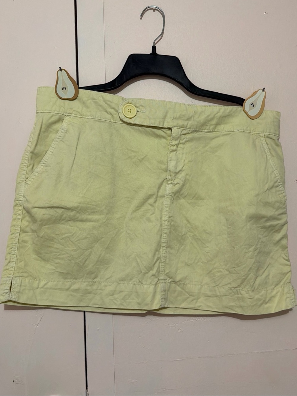 Old Navy Pale Yellow Mini Skirt